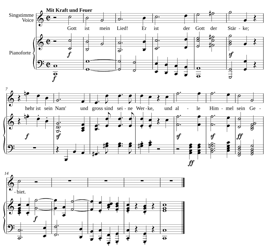Могущество и промысел Божий (Gottes Macht und Vorsehung). 6 песен, соч. 48