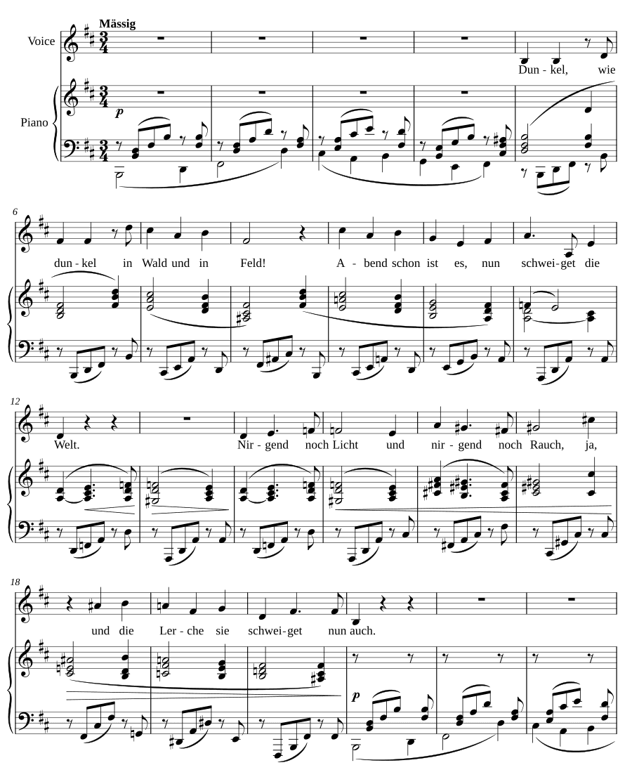 О вечной любви (Von ewiger Liebe). 4 песни, соч. 43