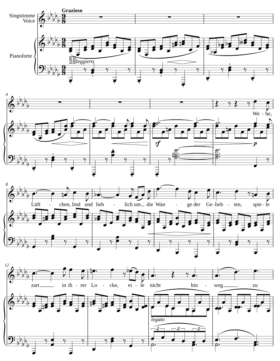 Весть (Botschaft). 5 песен, соч. 47