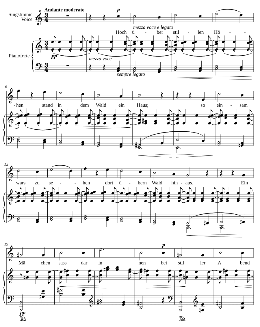 Отзвуки (Anklänge). 6 песен, соч. 7