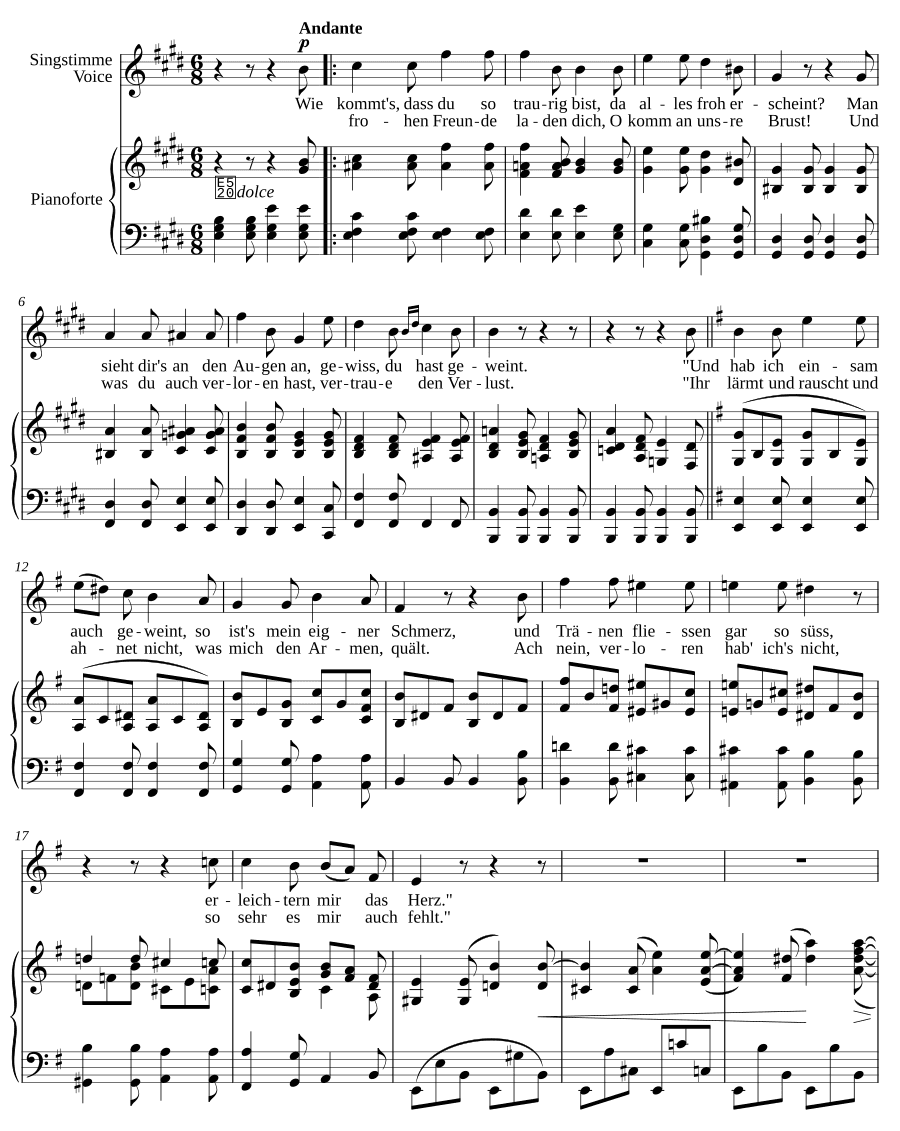 Утешение в слезах (Trost in Tränen). 7 песен, соч. 48