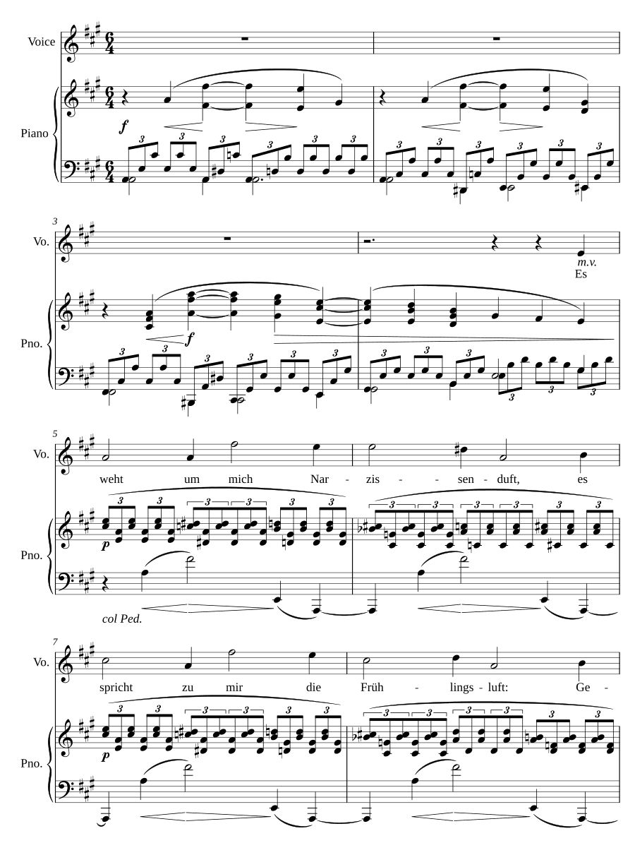 Весеннее утешение (Frühlingstrost). 9 песен и напевов, соч. 63