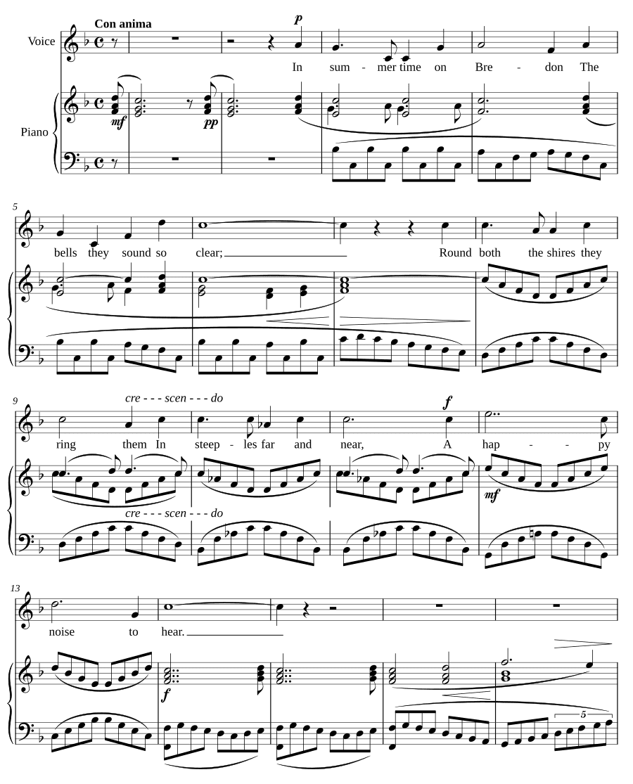 Холм Бредон (Bredon Hill). Холм Бредон и другие песни