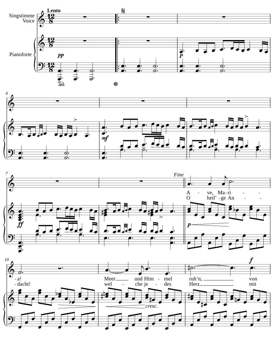 Вечерняя молитва (Abendfeier). 6 стихотворений, соч. 8