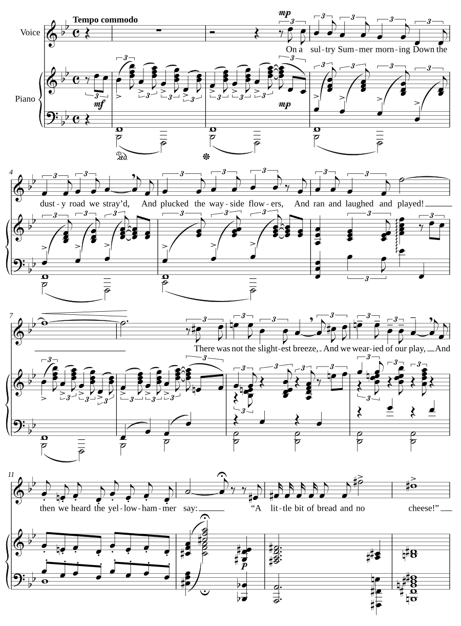 Овсянка (The Yellowhammer). Птичьи песни