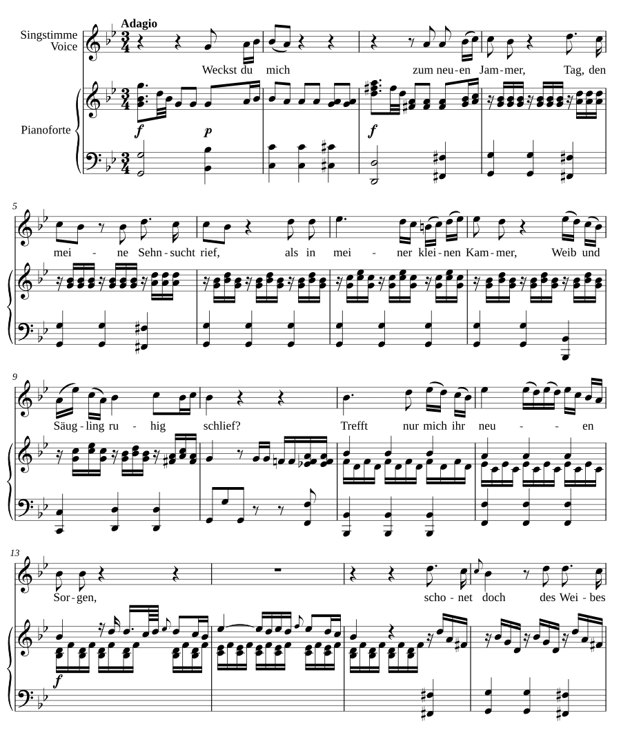 Утренняя песня бедняка (Morgenlied eines armen Mannes). 12 песен, 1786