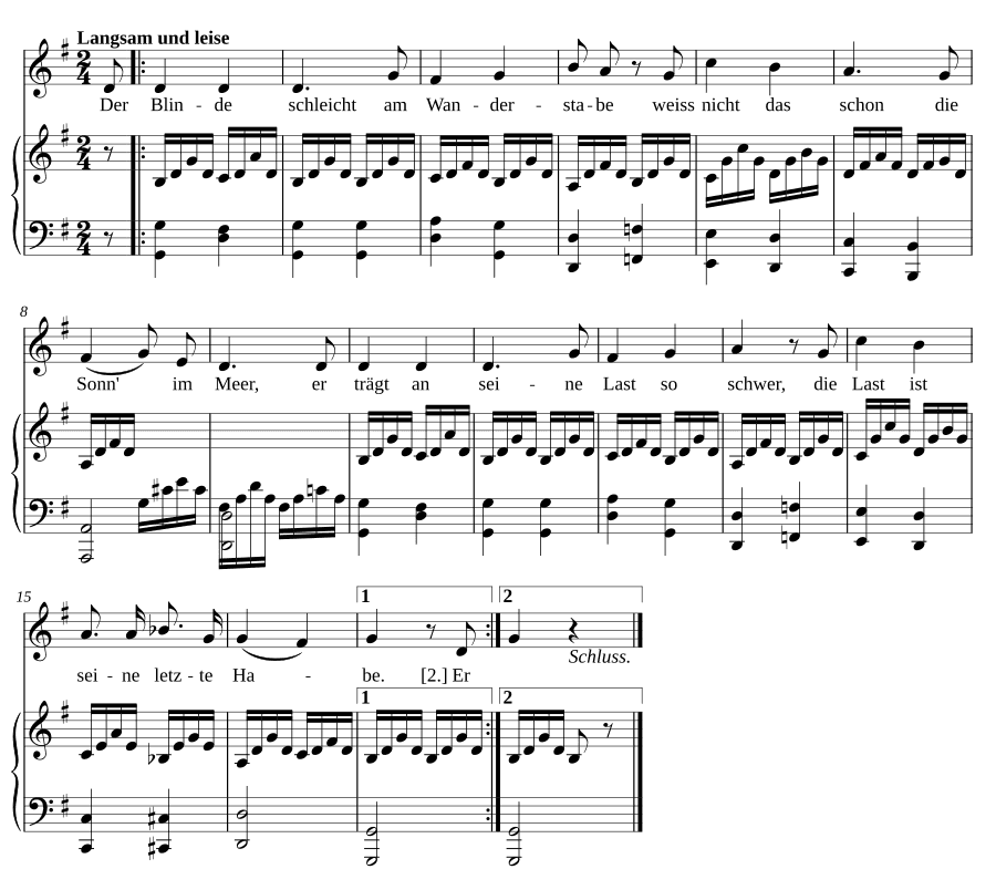 Печальный странник (Der traurige Wanderer). 12 песен, соч. 3