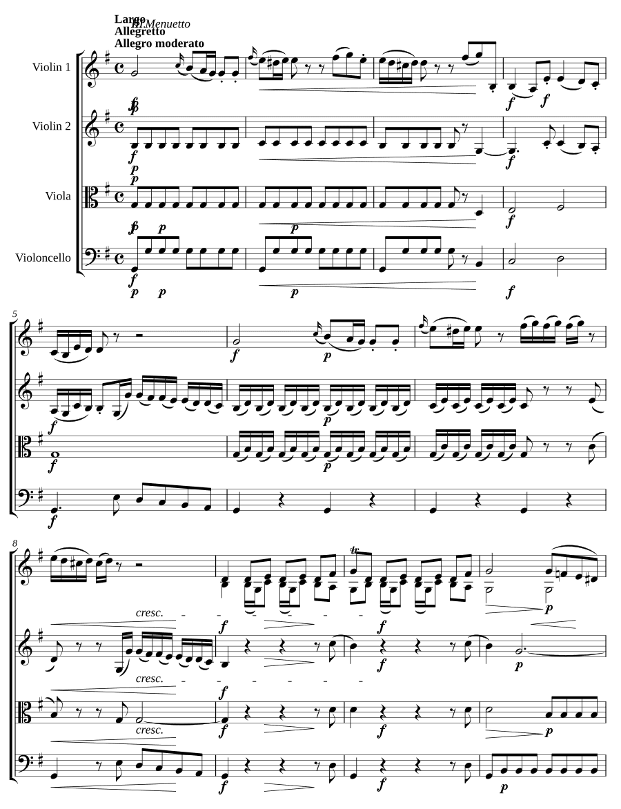 Струнный квартет соль мажор, Hob.III:21, соч. 9 № 3 (String Quartet in G major, Hob.III:21, Op.9 No.3)