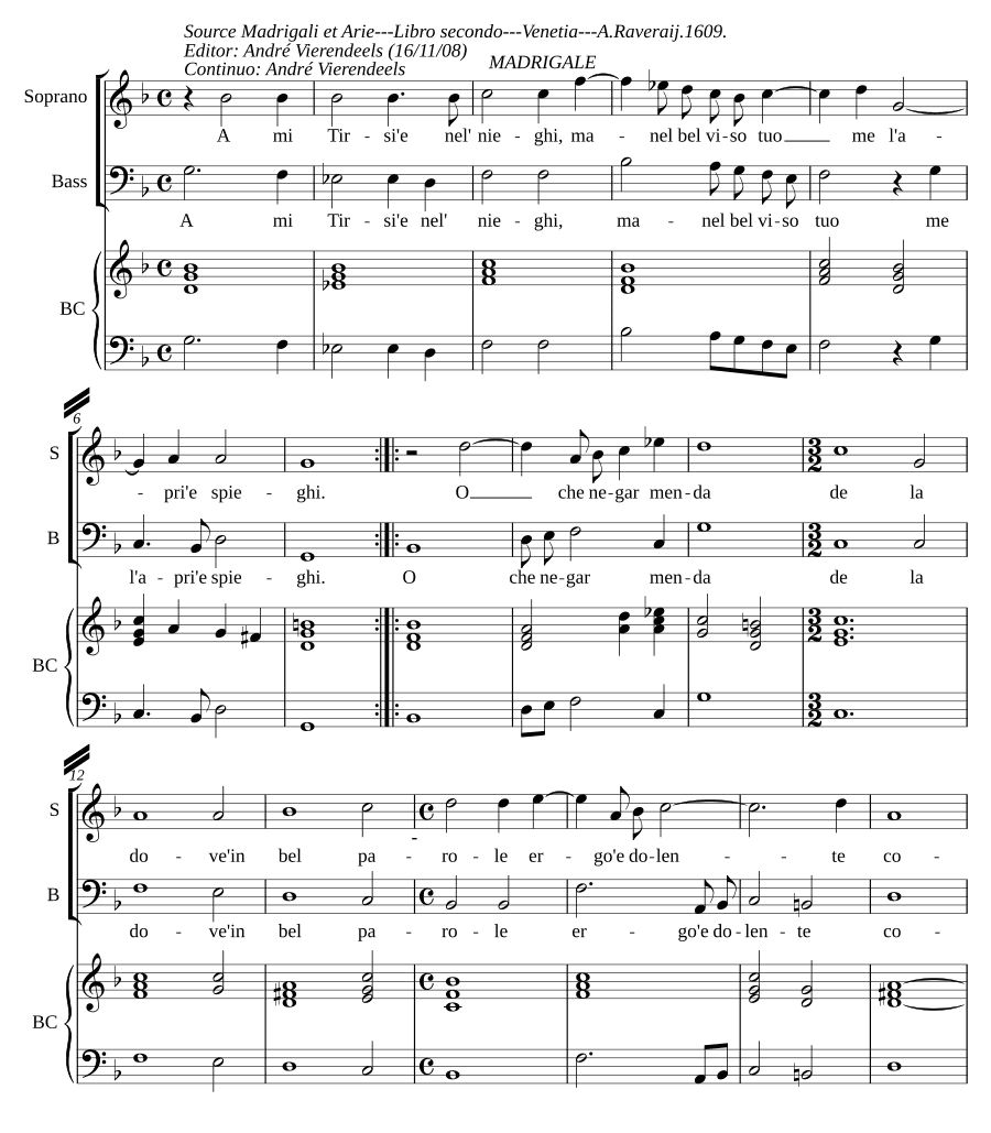 К моему Тирси (A mi Tirsi)