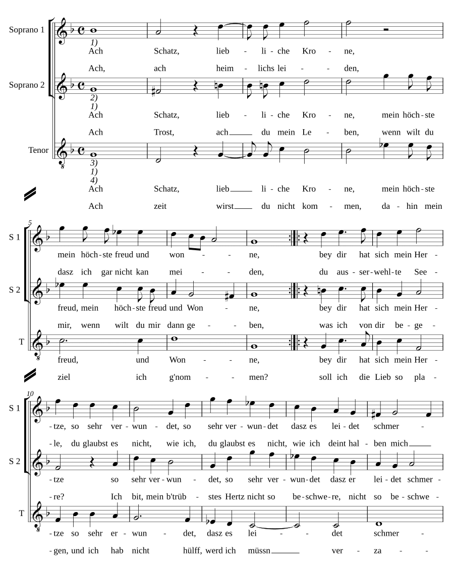 Ах, сокровище, нежный венец (Ach Schatz, liebliche Krone)