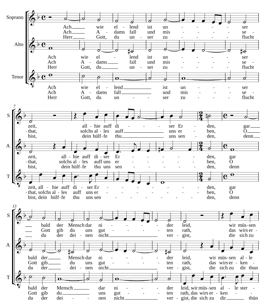Ах, как жалко наше время (Ach wie ellend ist unser zeit)