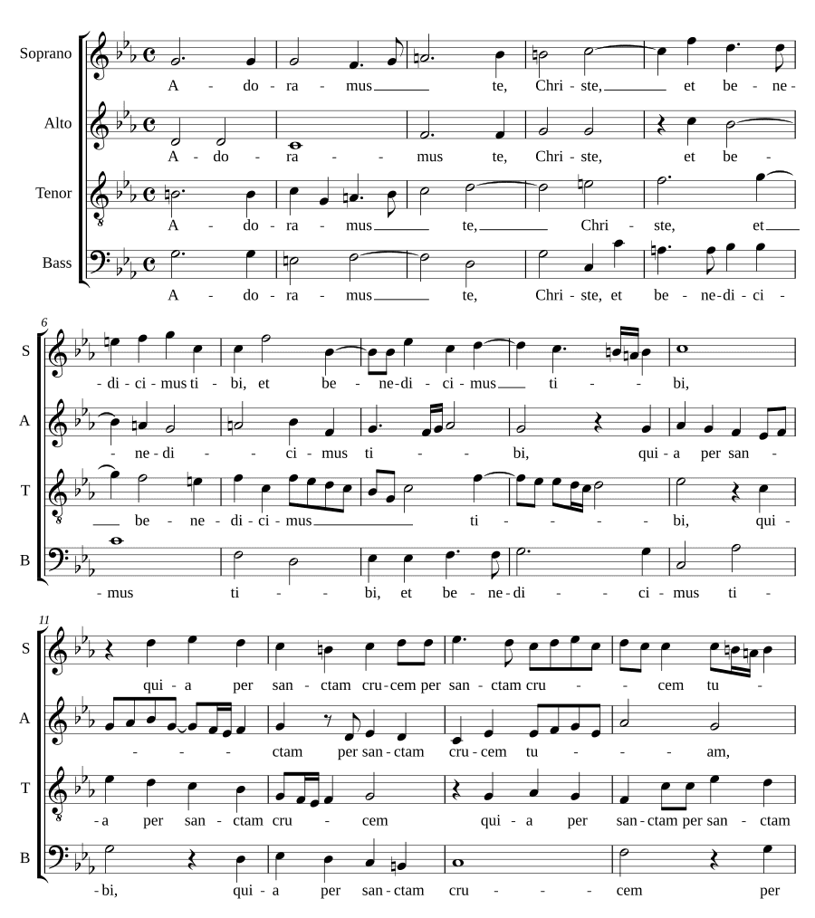 Мы поклоняемся Тебе, Христе (Adoramus te, Christe)