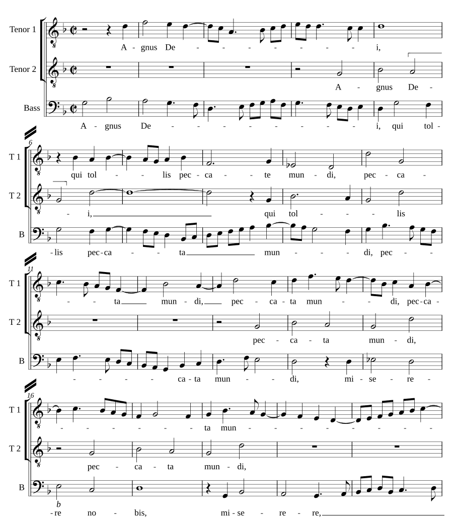 Агнец Божий из мессы «Прощай, любовь моя» (Agnus Dei i from Missa Adieu mes amours)