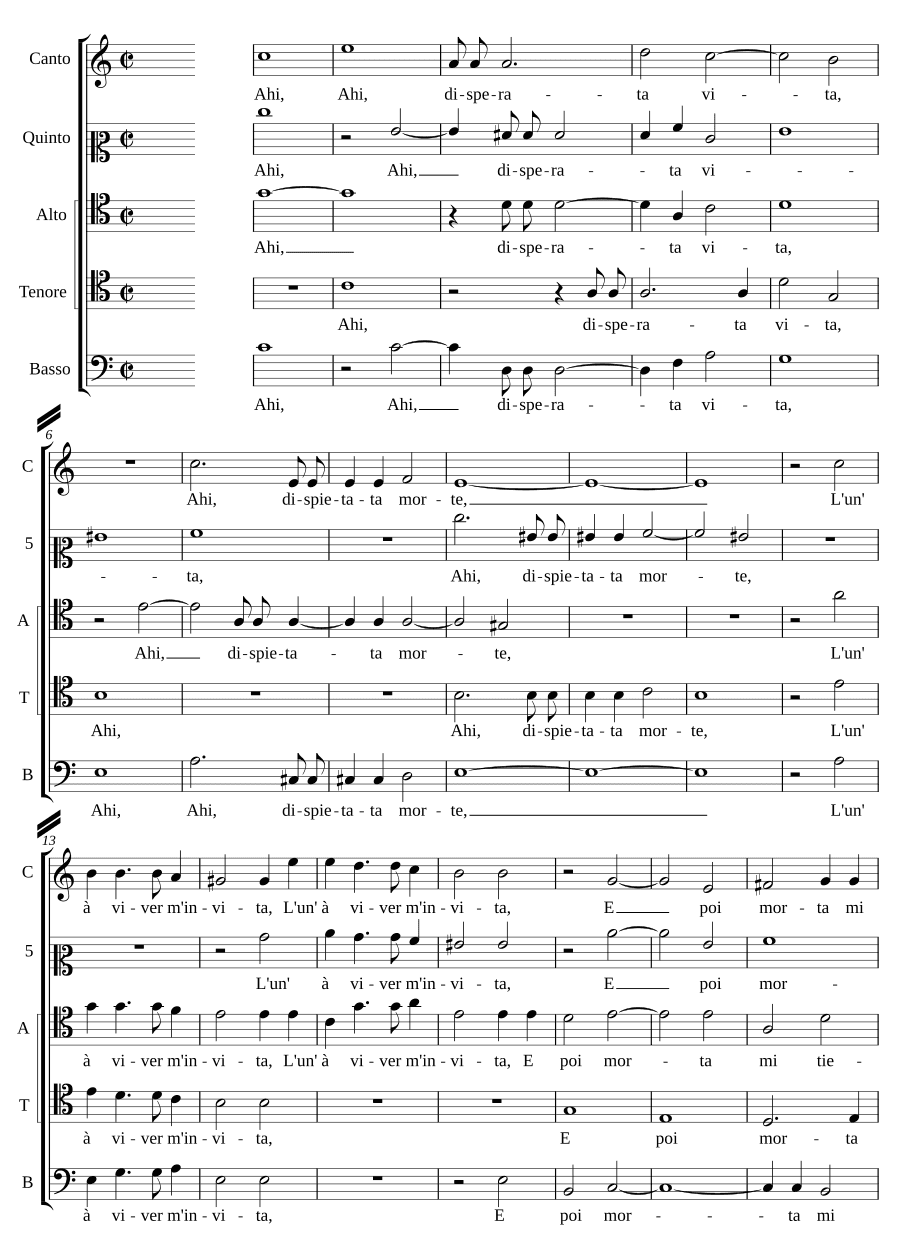 Ах, жизнь безнадежная (Ahi, disperata vita)
