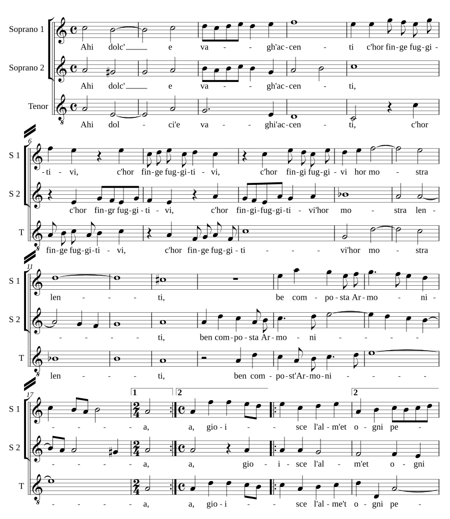 Ах, сладкие и прекрасные акценты (Ahi dolc' e vagh' accenti)