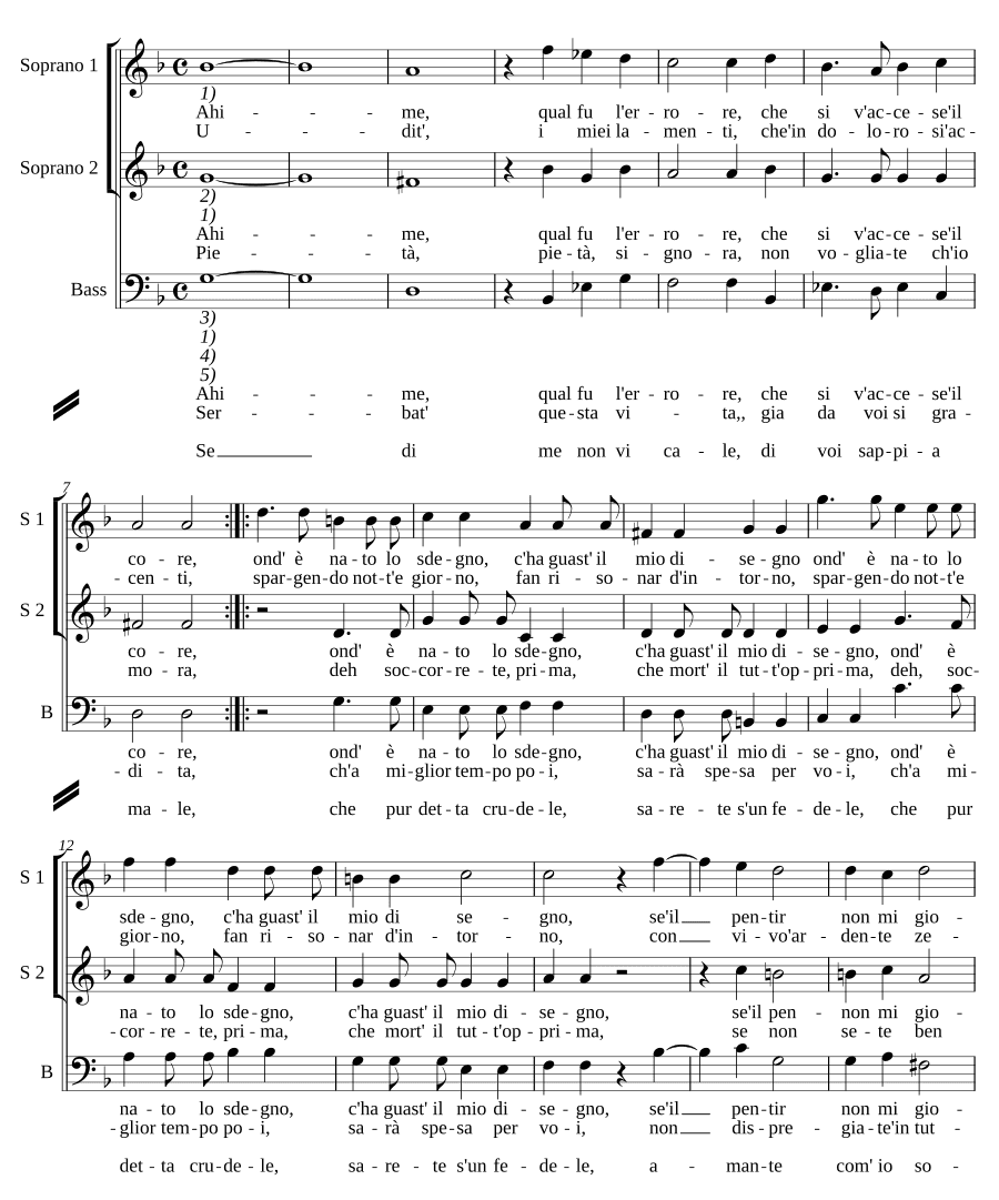 Увы, какова была ошибка (Ahime qual fu l'errore)