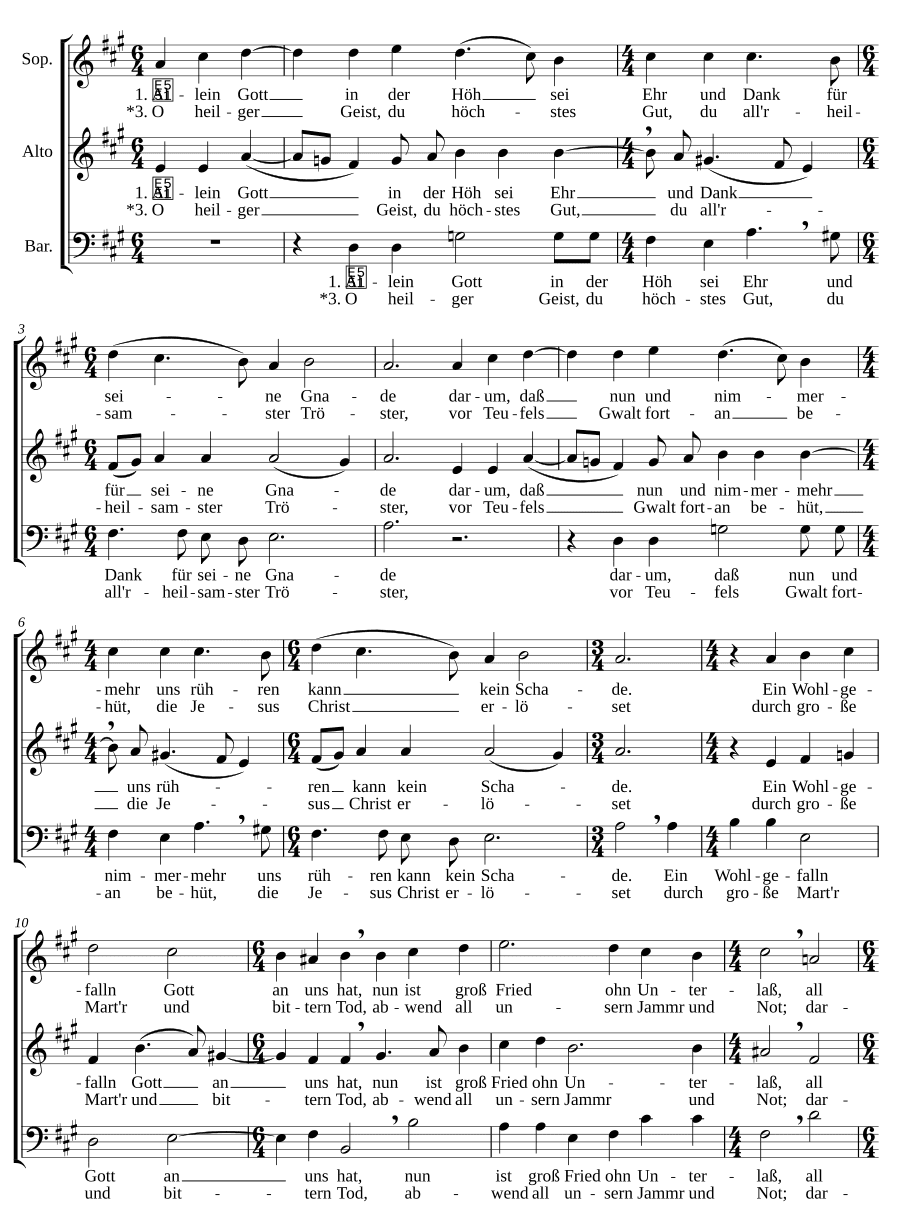 Только Богу в вышних слава (Allein Gott in der Höh sei Ehr)