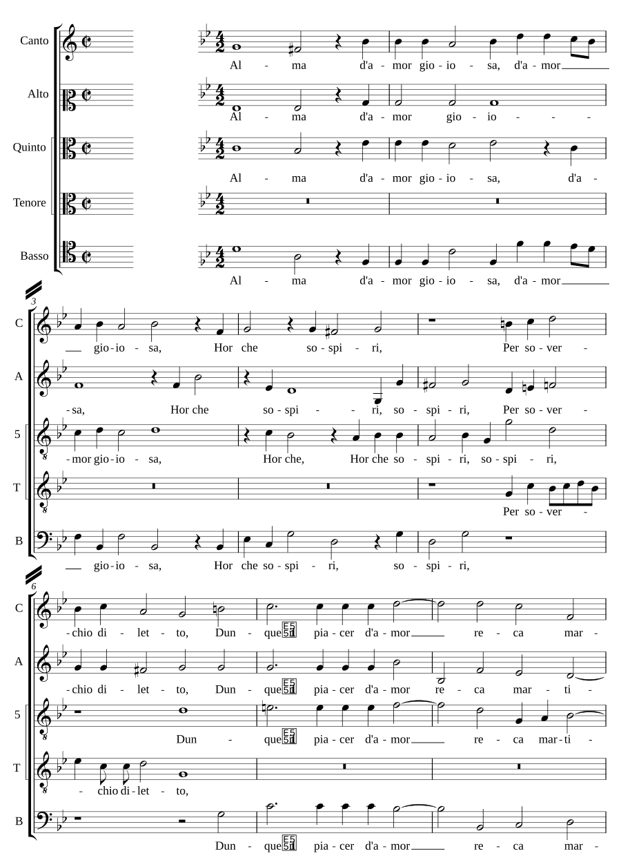 Радостная душа любви (Alma d'amor gioiosa)