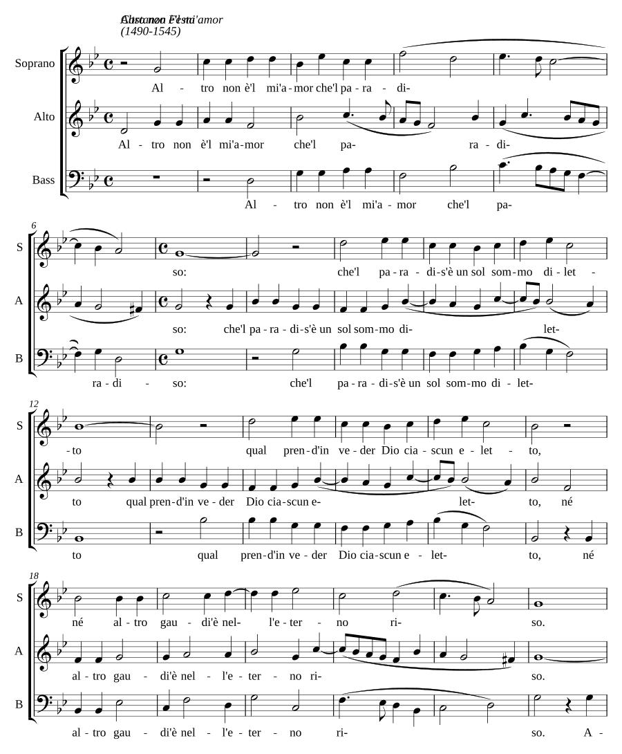 Моя любовь — не иное I (Altro non è'l mi'amor I)
