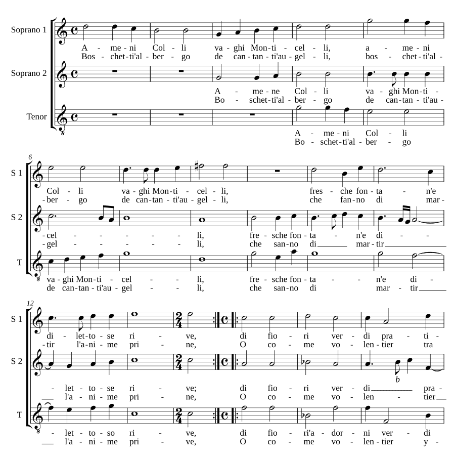 Приятные холмы (Ameni colli)