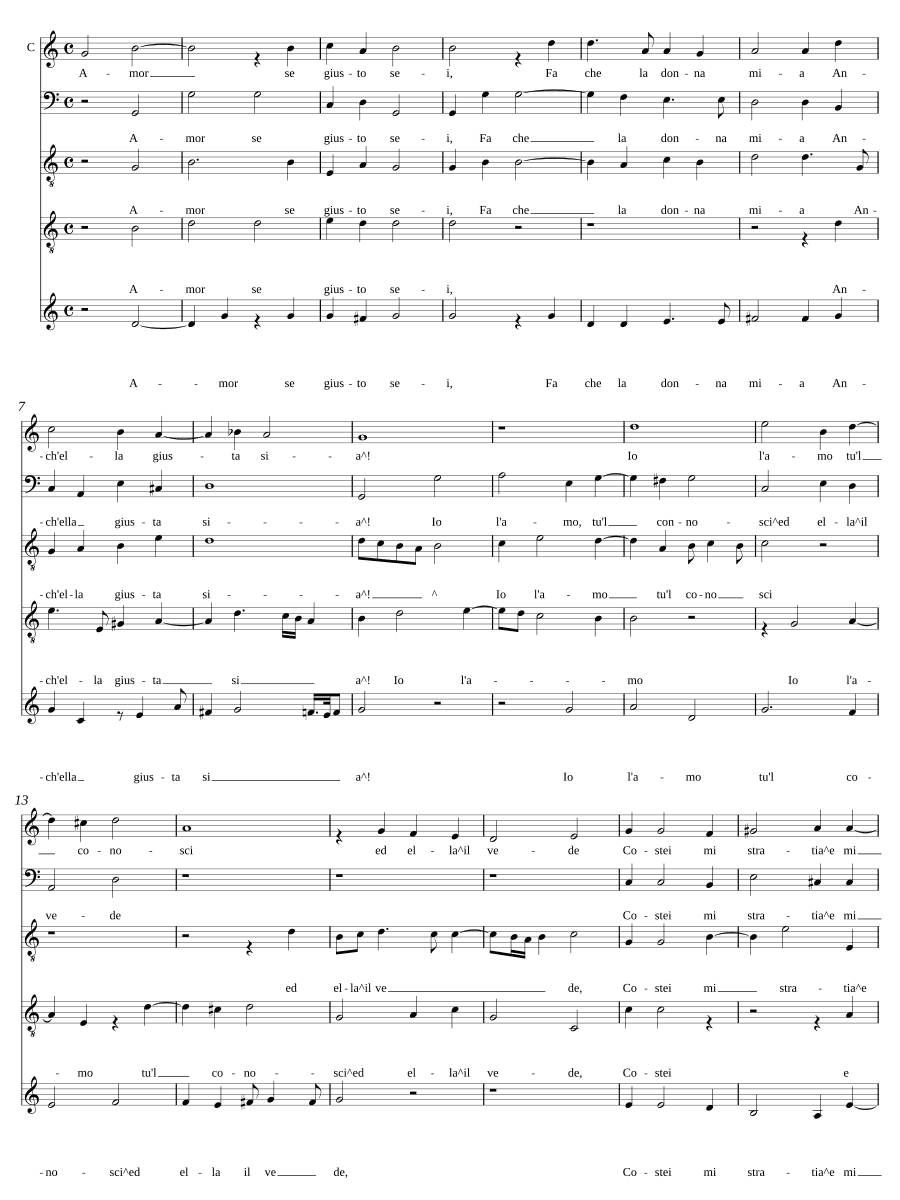 Любовь, если ты справедлива (Amor se giusto sei)