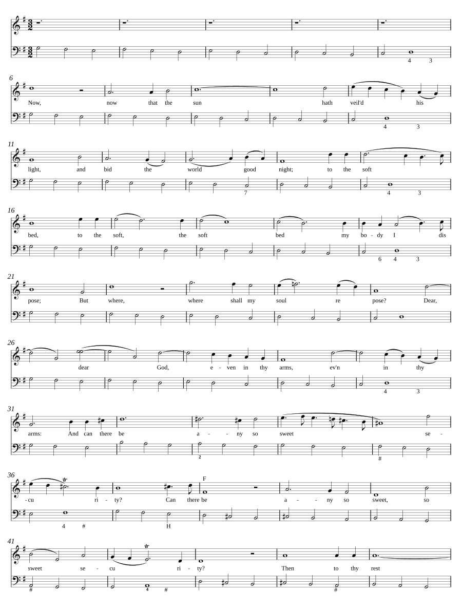 Вечерний гимн (An evening hymn, Z 193)