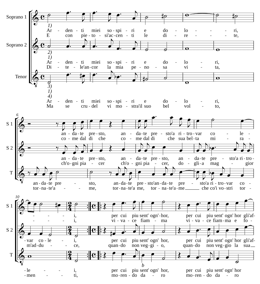 Пылают мои вздохи (Ardenti miei sospiri)