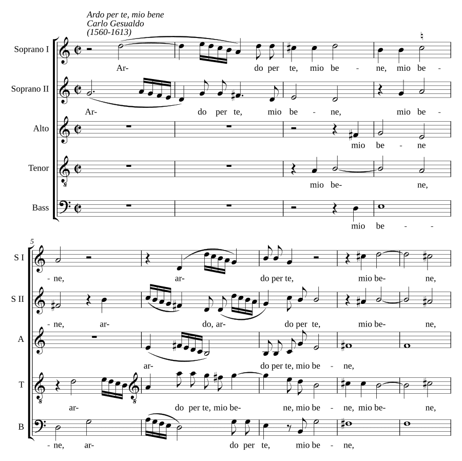 Я горю для тебя, милый (Ardo per te, mio bene)
