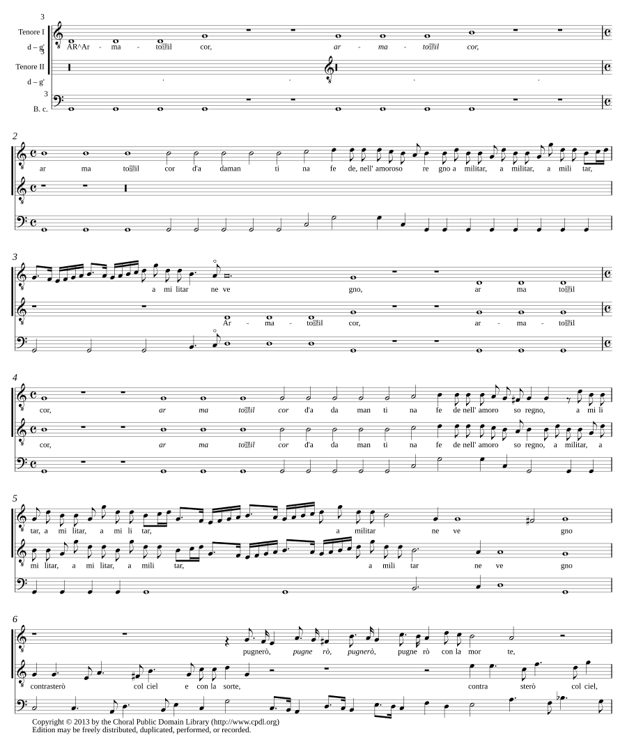 Вооружено сердце алмазной верой (Armato il cor d'adamantina fede)