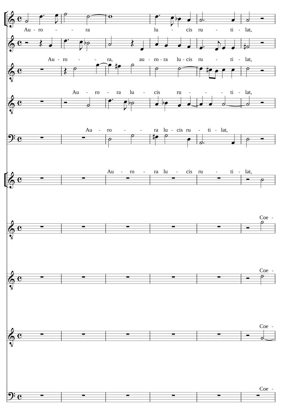 Рассвет светится (Aurora lucis rutilat)