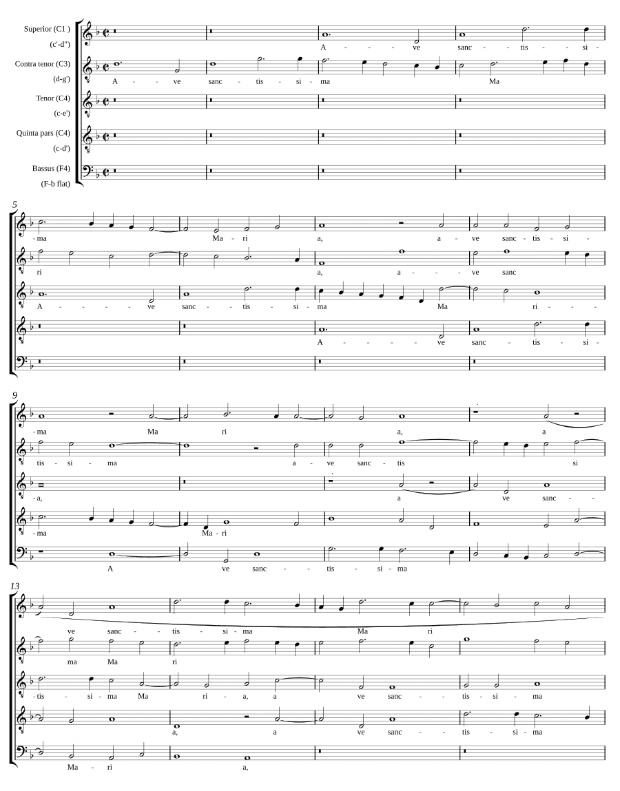 Святая Мария (Ave sanctissima Maria)