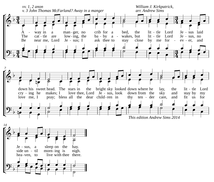 В яслях (Away in a manger)