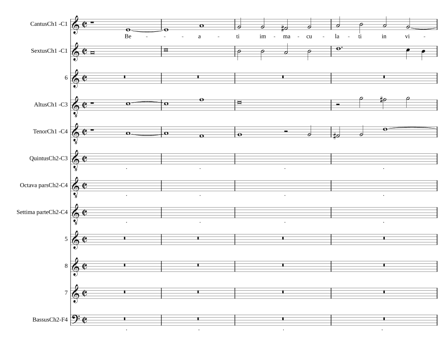 Блаженны непорочные, на 8 (Beati immaculati a 8)