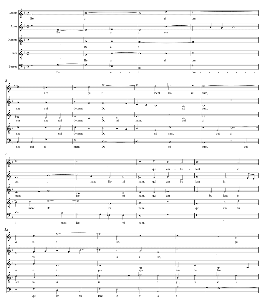 Beati omnes qui timent Dominum a5