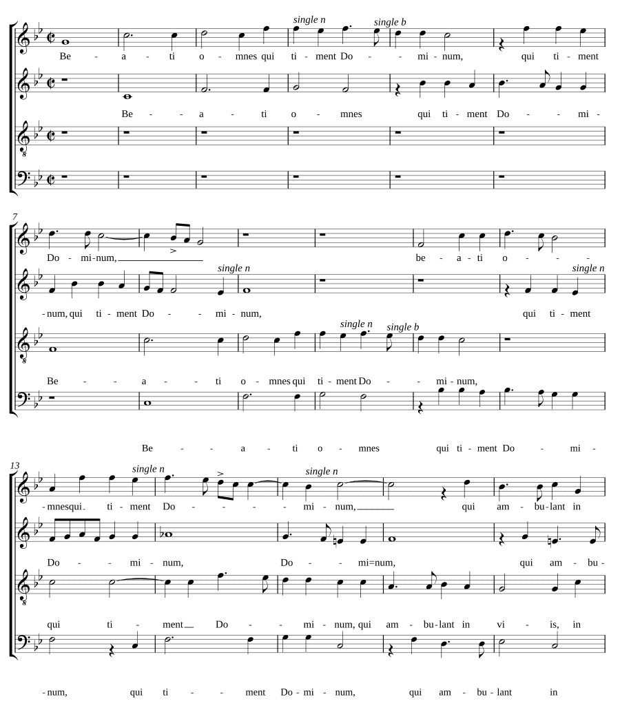 Beati omnes qui timent Dominum a 4