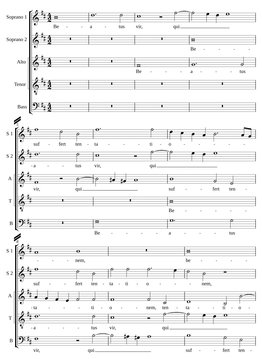 Блажен муж, кто терпит (Beatus vir, qui suffert)