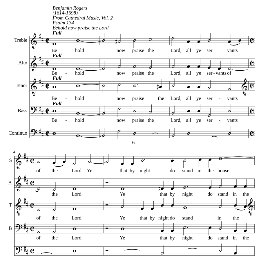 Смотрите, теперь восхваляйте Господа (Behold, now praise the Lord)