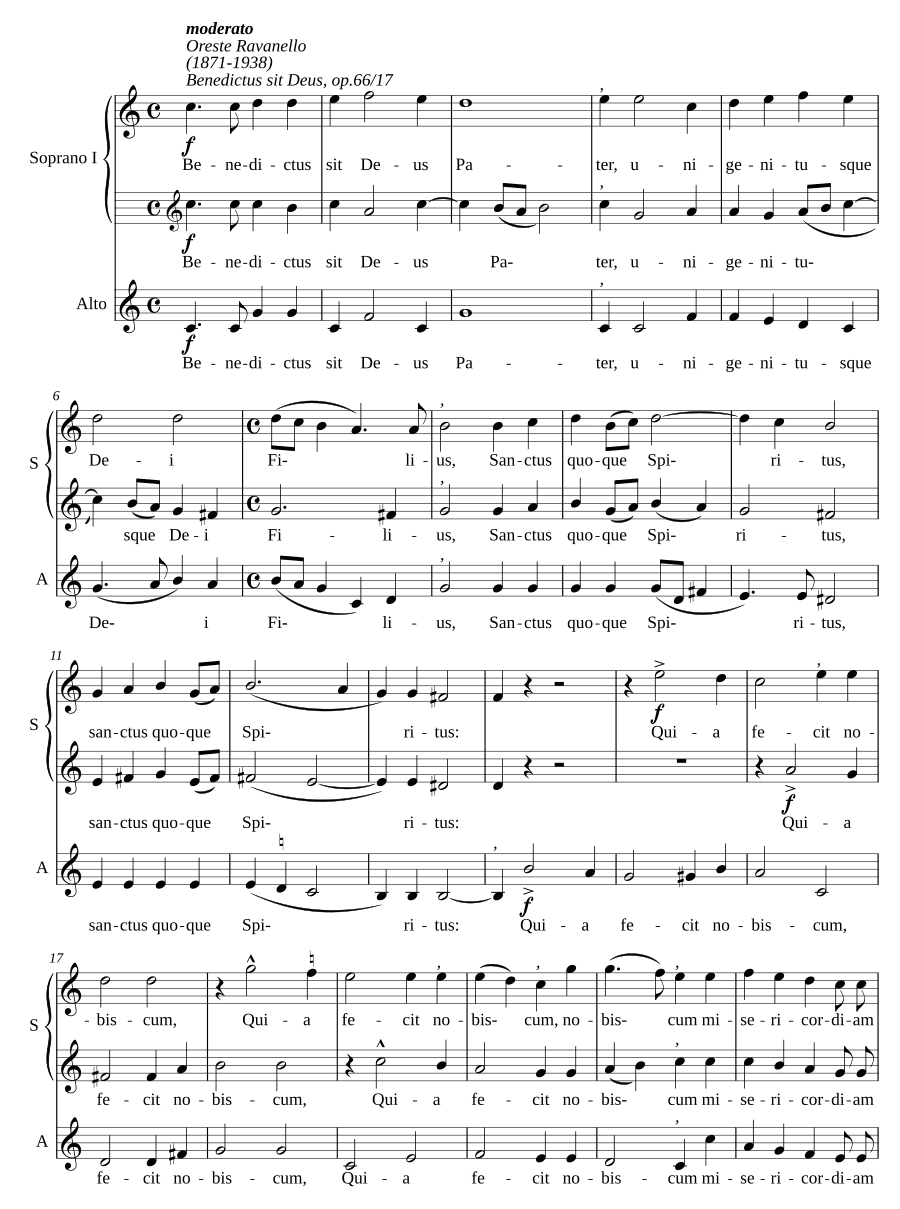 Благословен Бог, соч. 66 № 17 (Benedictus sit Deus, op. 66/17)