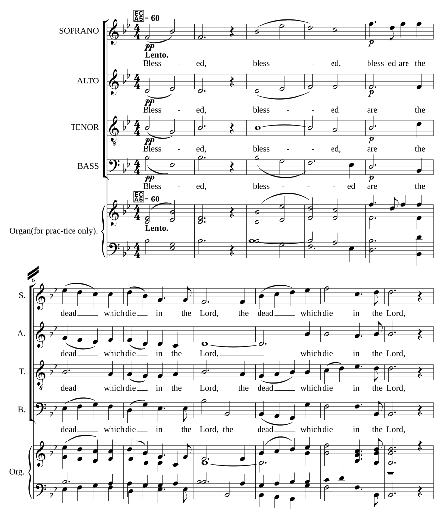 Блаженны мертвые, которые умирают в Господе (Blessed are the dead which die in the Lord)