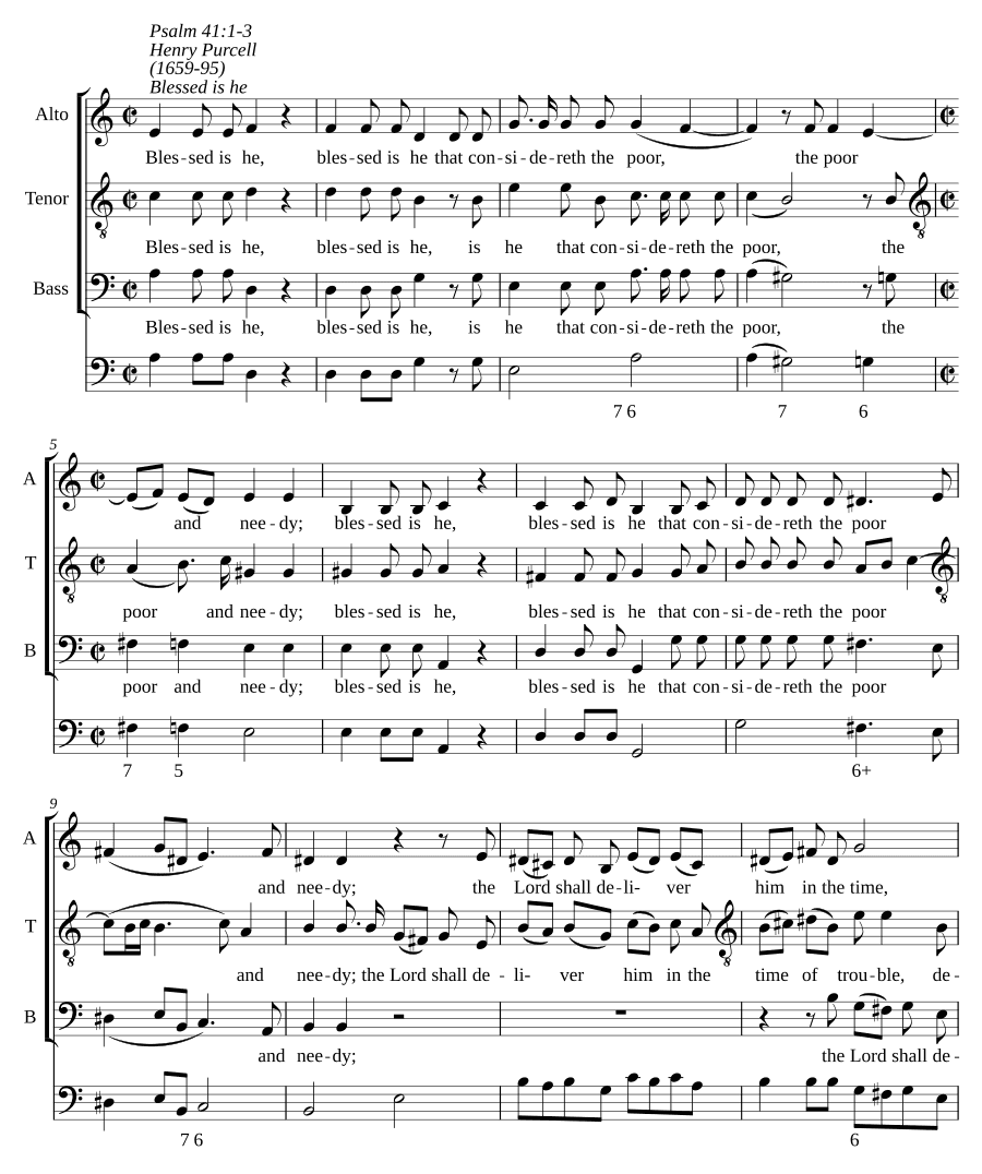 Благословен тот, кто помышляет о бедных (Blessed is he that considereth the poor)