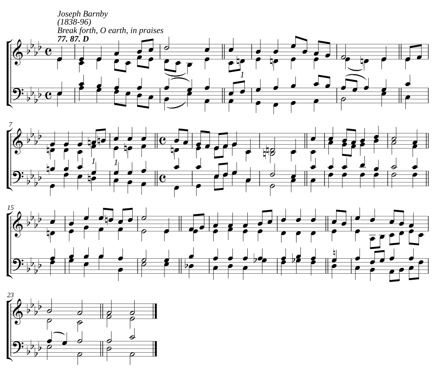 Взойди, земля, в хвале (Break forth, O earth, in praises)