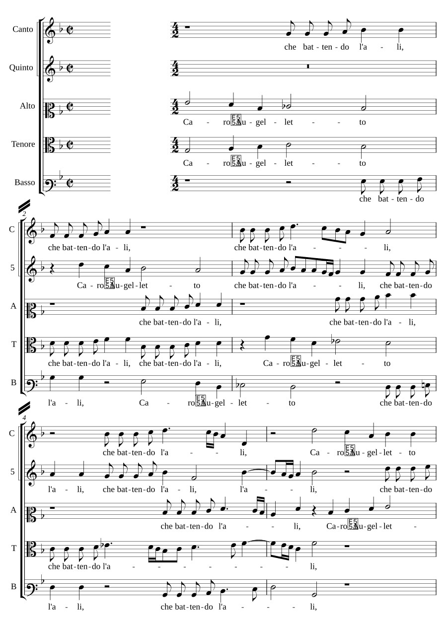 Дорогой птичка (Caro Augelletto)