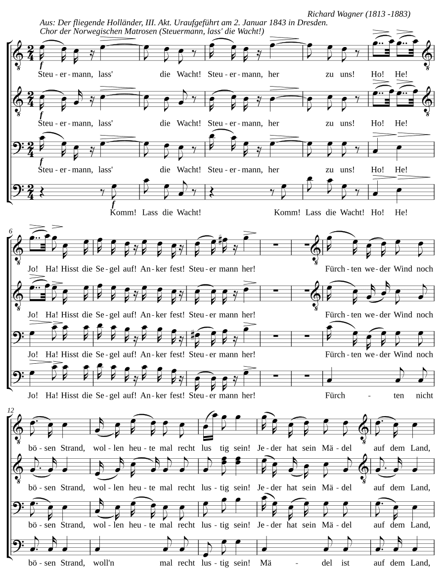 Хор норвежских матросов (Chor der Norwegischen Matrosen)