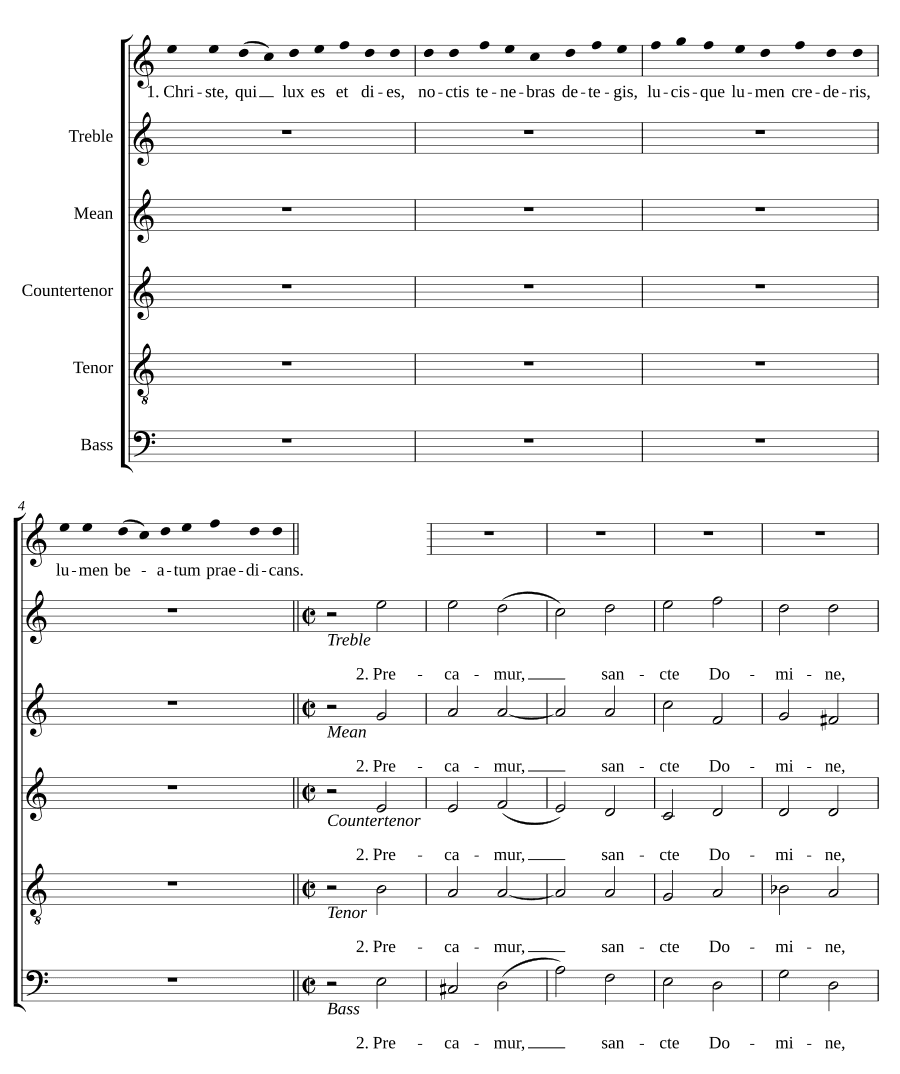 Христе, Ты свет и день I (Christe qui lux es et dies I)