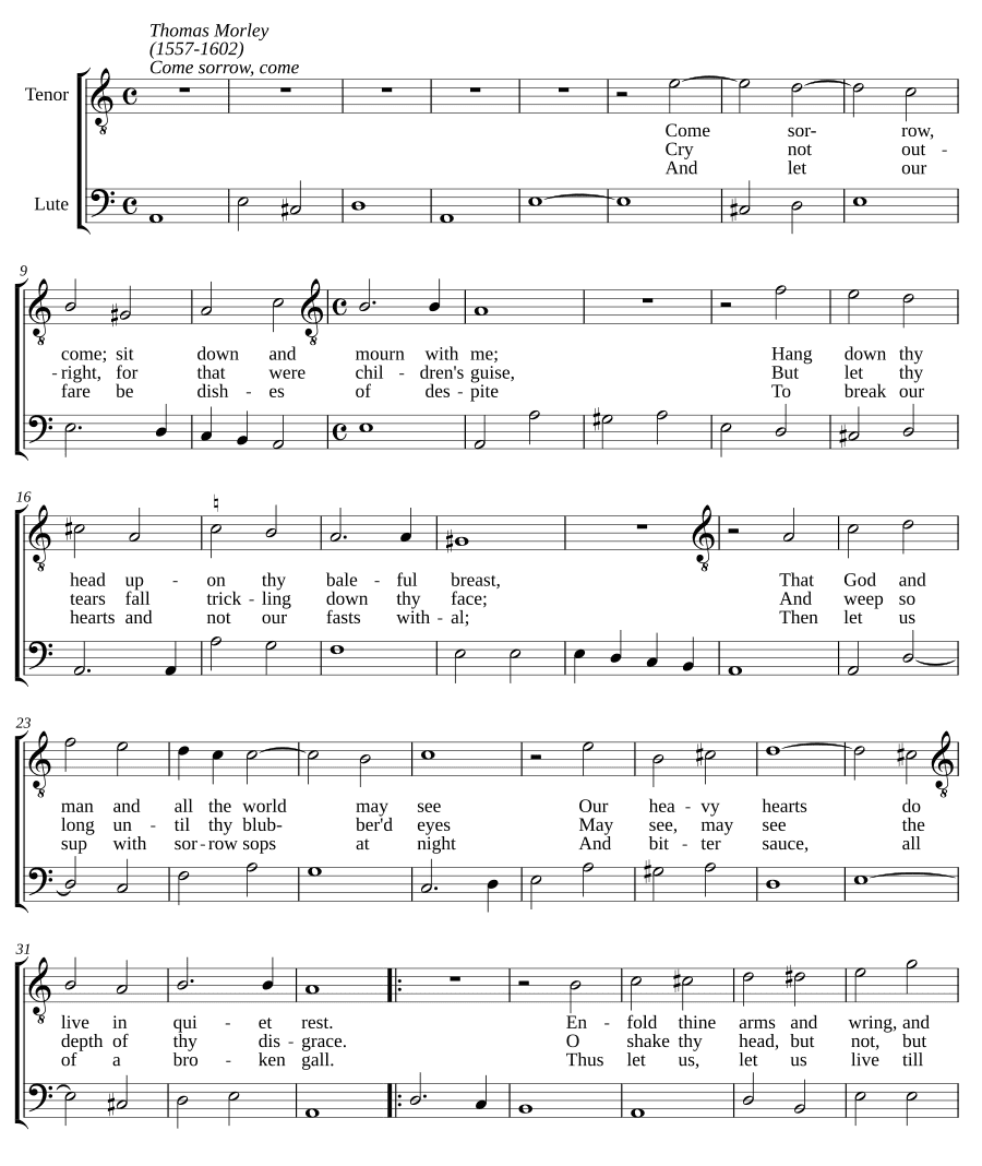 Приди, скорбь, приди (Come, Sorrow come)