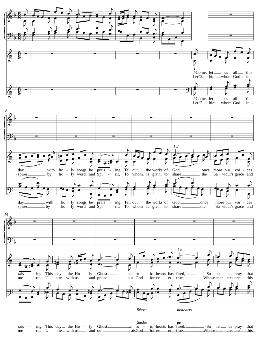 Придите, все в этот день (Come, let us all this day, BWV 479)