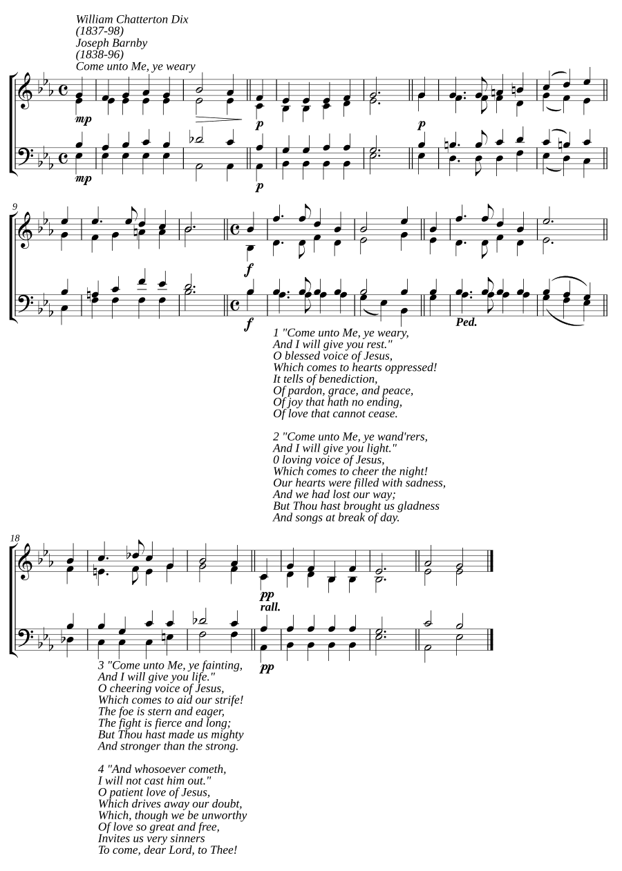 Придите ко Мне, уставшие (Come unto Me, ye weary)
