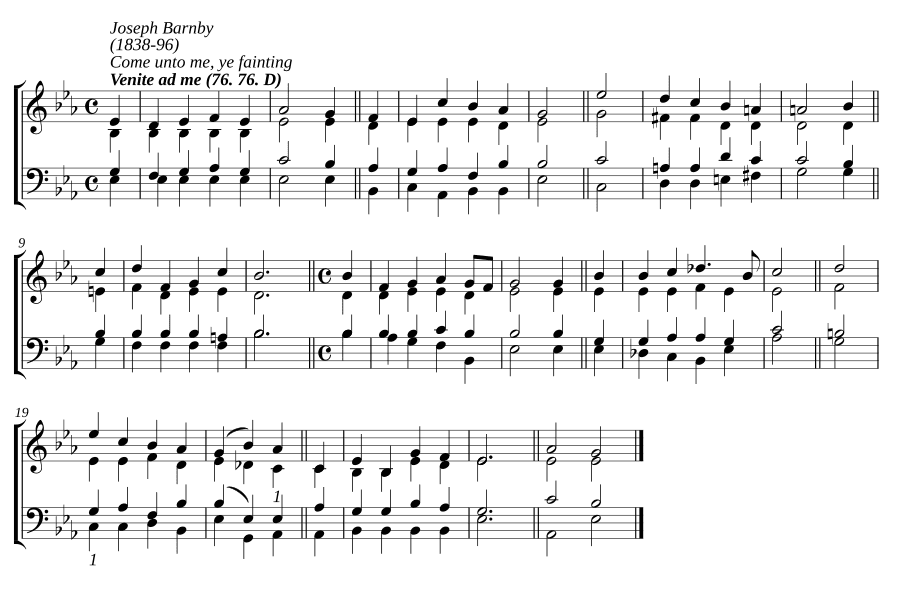 Придите ко Мне, утомлённые (Come unto me, ye fainting)