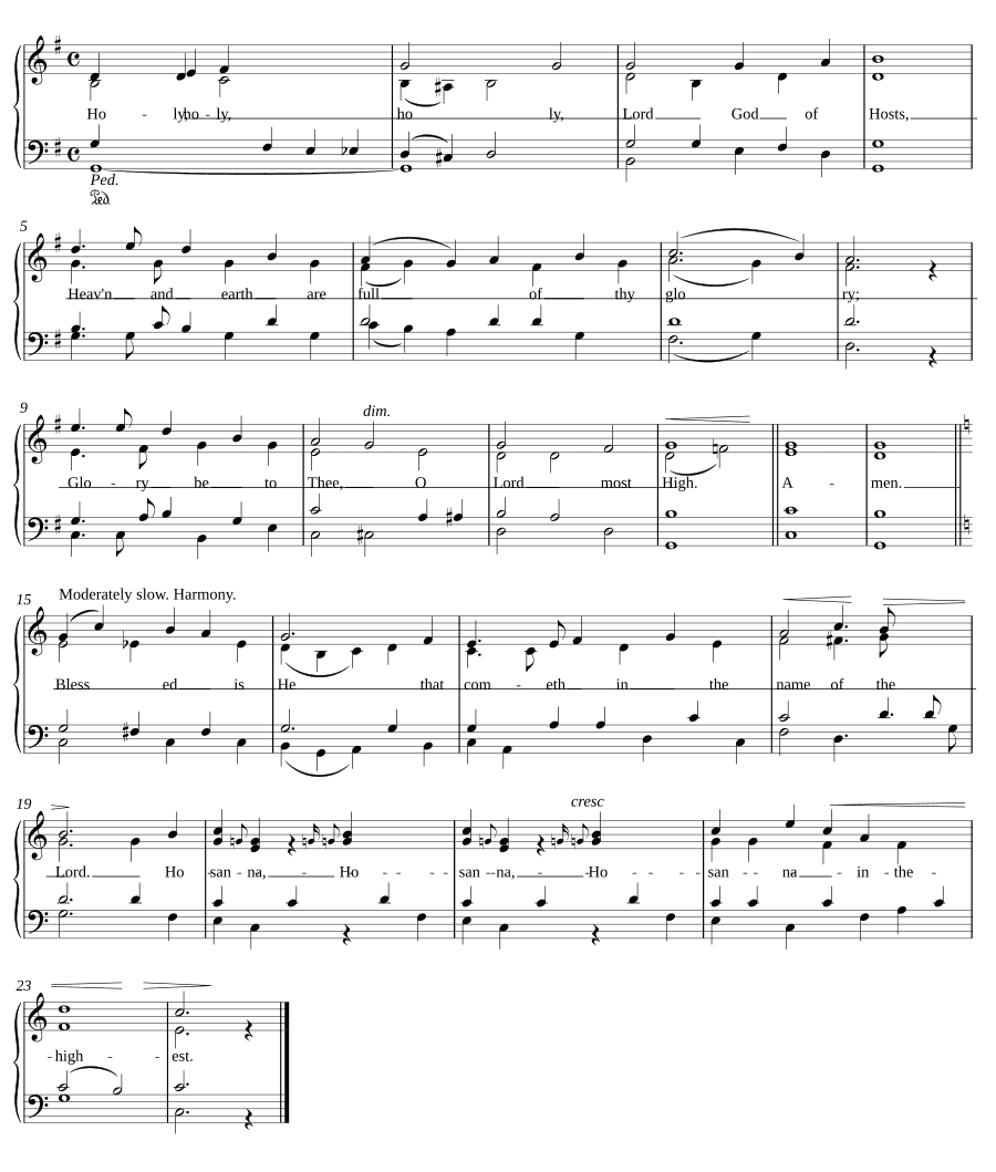 Служба причастия соль мажор (Communion Service in G)