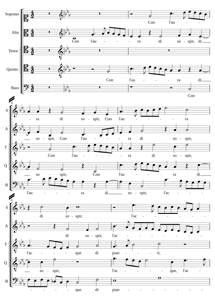 С дыханием вздоха (Con l'aura de sospir)